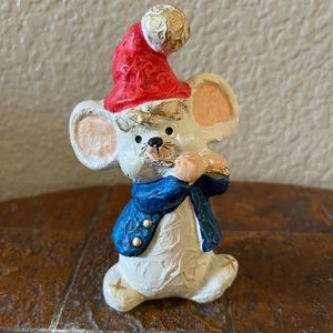 Vintage Christmas mouse decoration